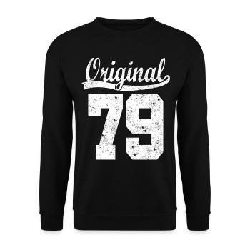 Original of 79 - Unisex Sweatshirt - black - Front - Alina (178cm) & Michal (187cm)