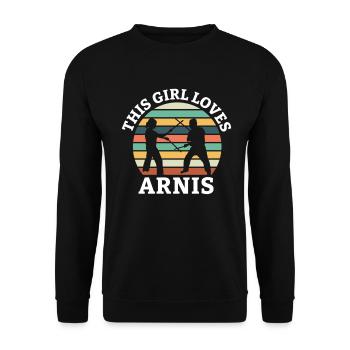 Eskrima Kali Arnis Escrima Sticks Martial Arts - Unisex Sweatshirt - black - Front - Alina (178cm) & Michal (187cm)