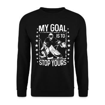Ice Hockey Goalie Vintage - Unisex Pullover - Schwarz - Vorne - Alina (178cm) & Michal (187cm)
