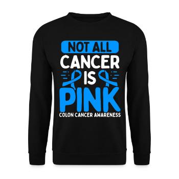 Colon Cancer Ribbon for Colon Cancer Warriors - Unisex Sweatshirt - black - Front - Alina (178cm) & Michal (187cm)