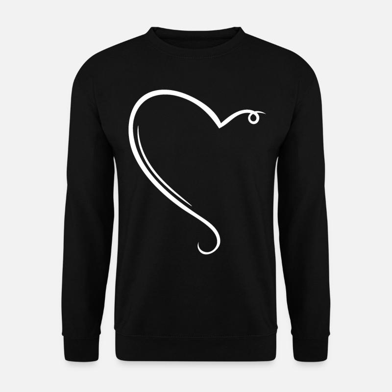 Half Heart White - Unisex Sweatshirt - black