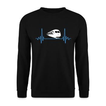 SUBWAY BLUE - Unisex Sweatshirt - black - Front - Alina (178cm) & Michal (187cm)