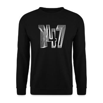 147 - Unisex Pullover - Schwarz - Vorne - Alina (178cm) & Michal (187cm)