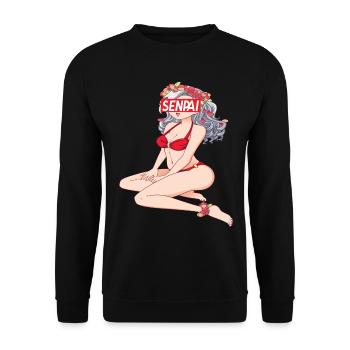 Anime Anime Merch Anime Anime Outfit Anime Characters - Unisex Sweatshirt - black - Front - Alina (178cm) & Michal (187cm)