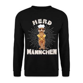Erdmännchen - Erdmännchen Koch und Küchenchef - Unisex Pullover - Schwarz - Vorne - Alina (178cm) & Michal (187cm)