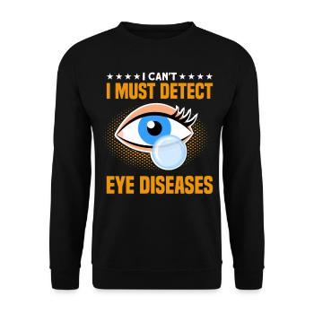 Sehkraft Augenarzt Optometrie Geschenk - Unisex Pullover - Schwarz - Vorne - Alina (178cm) & Michal (187cm)