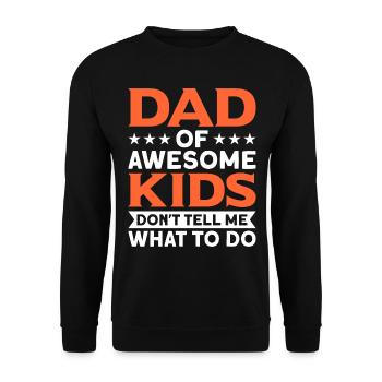 Dad Papa Father Gift - Unisex Sweatshirt - black - Front - Alina (178cm) & Michal (187cm)