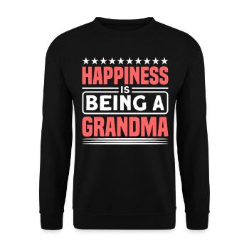 Grand-mère Grand-mère Grand-mère Cadeau - Sweat-shirt Unisexe - noir - Devant - Alina (178cm) & Michal (187cm)