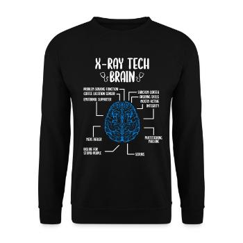 XRay Tech Essential XRay Technologist Badge Reel - Unisex Sweatshirt - black - Front - Alina (178cm) & Michal (187cm)