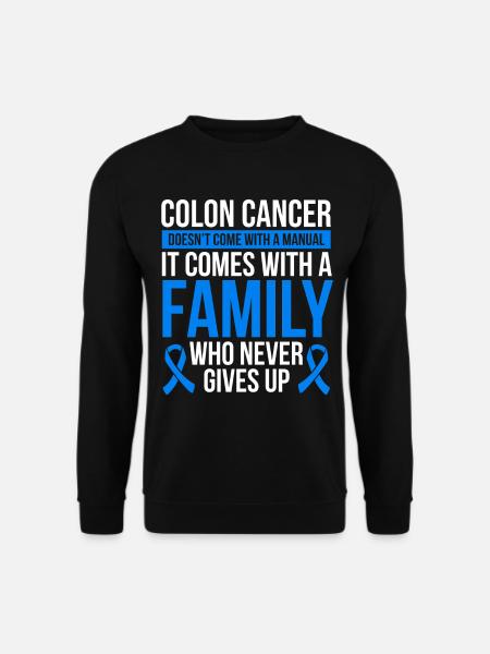 Colon Cancer Awareness Ribbon Colon Cancer Warrior - Unisex Pullover - Schwarz