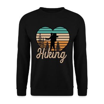 Wandern No Hike No LIfe Wanderer - Unisex Pullover - Schwarz - Vorne - Alina (178cm) & Michal (187cm)