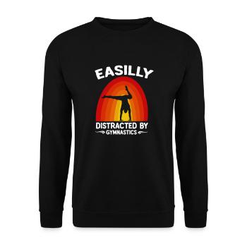 Gymnastique Gymnastique Au sol Gymnastique Gymnaste Cadeau - Sweat-shirt Unisexe - noir - Devant - Alina (178cm) & Michal (187cm)