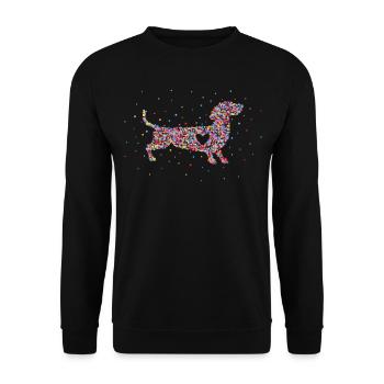 Teckel Chien Teckel Propriétaire de chien - Sweat-shirt Unisexe - noir - Devant - Alina (178cm) & Michal (187cm)