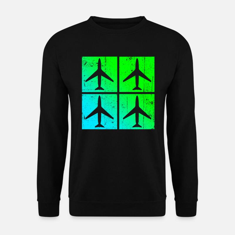 Flugzeug Flugzeugliebhaber Logo - Unisex Pullover - Schwarz