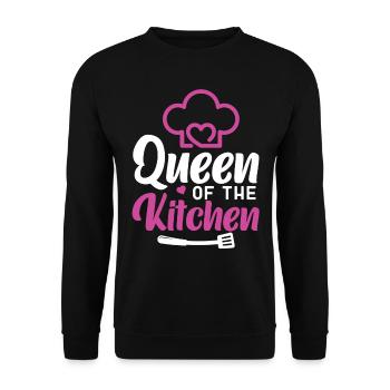 Cooking Cook Queen Kitchen Chef - Unisex Pullover - Schwarz - Vorne - Alina (178cm) & Michal (187cm)
