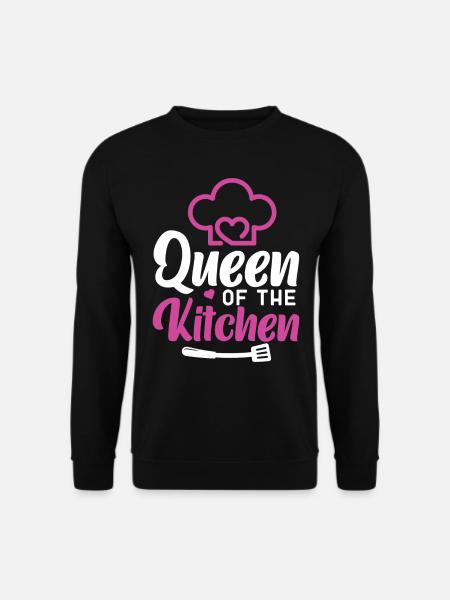 Cooking Cook Queen Kitchen Chef - Unisex Pullover - Schwarz