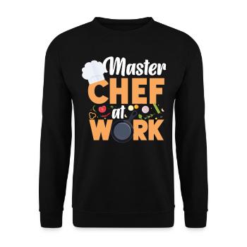 Cooking Cook Kitchen Chef Master - Unisex Pullover - Schwarz - Vorne - Alina (178cm) & Michal (187cm)