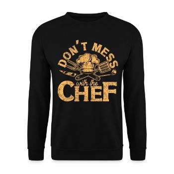 Cooking Cook Vintage Kitchen Chef - Unisex Pullover - Schwarz - Vorne - Alina (178cm) & Michal (187cm)