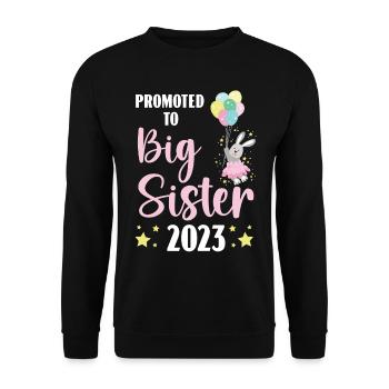 Promue grande sœur 2023 sœur - Sweat-shirt Unisexe - noir - Devant - Alina (178cm) & Michal (187cm)