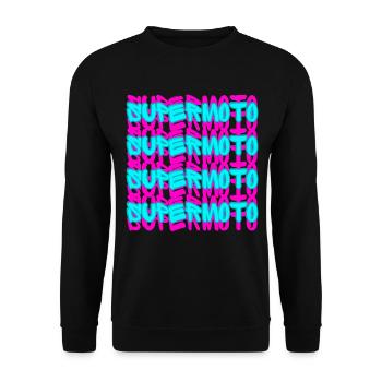 Supermoto / Supermotard / Supermoto Wheelie Bikers - Unisex Sweatshirt - black - Front - Alina (178cm) & Michal (187cm)