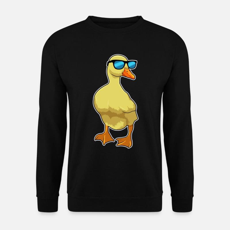 Duck with sunglasses - Unisex Sweatshirt - black