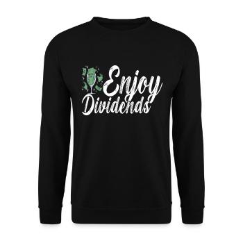 Shares Shareholder Investor - Unisex Sweatshirt - black - Front - Alina (178cm) & Michal (187cm)