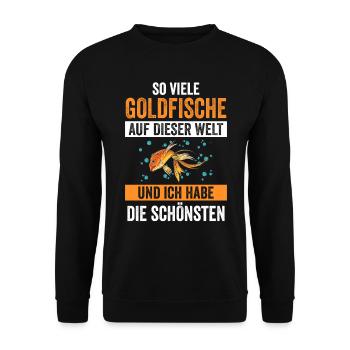 Goldfische - Unisex Pullover - Schwarz - Vorne - Alina (178cm) & Michal (187cm)