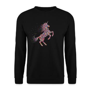 Unicorn Unicorn Unicorn Gift - Unisex Sweatshirt - black - Front - Alina (178cm) & Michal (187cm)