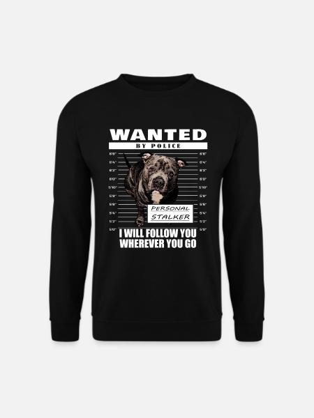 American Bully XL blue line artistic design - Unisex Sweatshirt - black