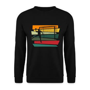Handball Handballer Handballspieler Trainer - Unisex Pullover - Schwarz - Vorne - Alina (178cm) & Michal (187cm)