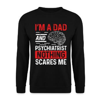 Pschiatrist Psychiatry School Graduation Party - Unisex Sweatshirt - black - Front - Alina (178cm) & Michal (187cm)