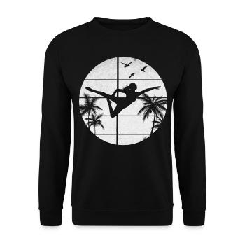 Pole Dance Girl Pole Dancing I Pole Dance - Unisex Sweatshirt - black - Front - Alina (178cm) & Michal (187cm)