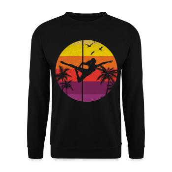 Pole Dance Pole Dancing Girl I Sunset Pole Dance - Unisex Sweatshirt - black - Front - Alina (178cm) & Michal (187cm)