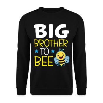 Big Brother To Bee Big Bro - Unisex Sweatshirt - black - Front - Alina (178cm) & Michal (187cm)