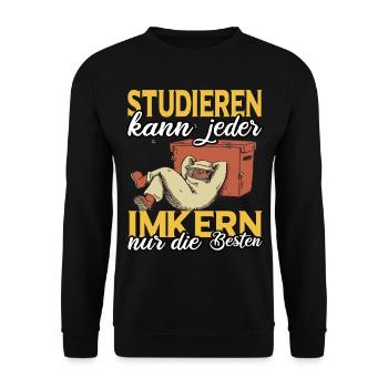 Imker Hong Bienenzüchter Imkerei T-shirt - Unisex Pullover - Schwarz - Vorne - Alina (178cm) & Michal (187cm)