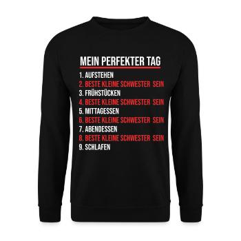 Schwestern Geschwister Schwester - Unisex Pullover - Schwarz - Vorne - Alina (178cm) & Michal (187cm)