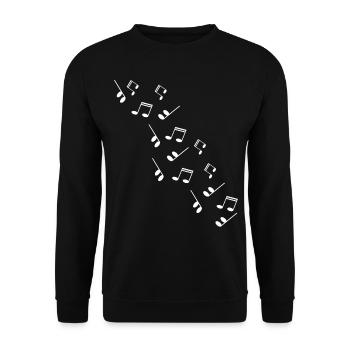 Sheet Music Sheet Music Sheet Music - Unisex Sweatshirt - black - Front - Alina (178cm) & Michal (187cm)