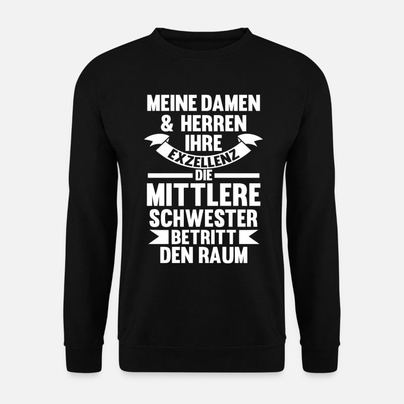 Schwestern Mittlere Schwester - Unisex Pullover - Schwarz