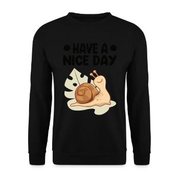 Snail - Unisex Sweatshirt - black - Front - Alina (178cm) & Michal (187cm)