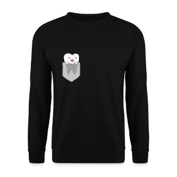 Assistant dentaire Dentiste Dentiste - Sweat-shirt Unisexe - noir - Devant - Alina (178cm) & Michal (187cm)