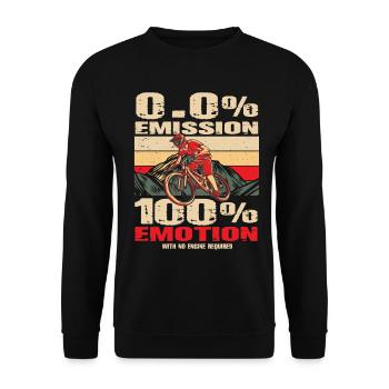 Bicycle Cyclist Mountain Bike Cycling - Unisex Sweatshirt - black - Front - Alina (178cm) & Michal (187cm)