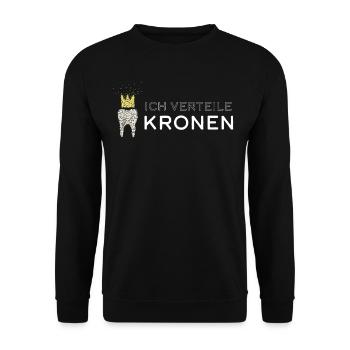 Dentist Dentist Crown Teeth Gift - Unisex Sweatshirt - black - Front - Alina (178cm) & Michal (187cm)