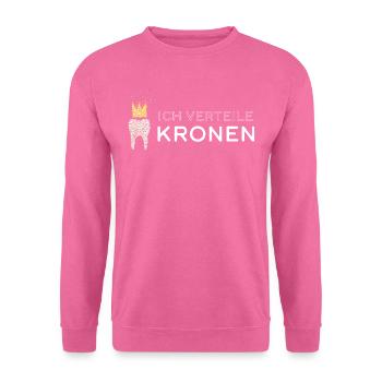 Dentiste Dentiste Couronne Dents Cadeau - Sweat-shirt Unisexe - rose - Devant