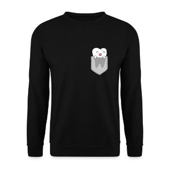 Assistant dentaire Dentiste Dentiste - Sweat-shirt Unisexe - noir - Devant - Alina (178cm) & Michal (187cm)