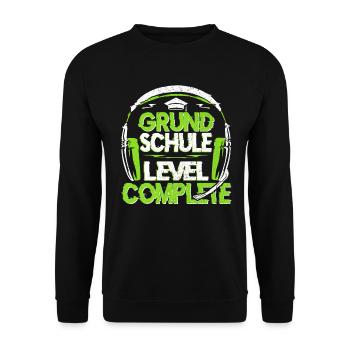Grundschule Abschluss Grundschüler Abgänger Junge - Unisex Pullover - Schwarz - Vorne - Alina (178cm) & Michal (187cm)