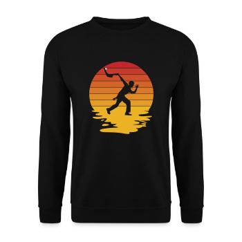 Jai Alai Player Cesta Punta Pelota Cadeau - Sweat-shirt Unisexe - noir - Devant - Alina (178cm) & Michal (187cm)