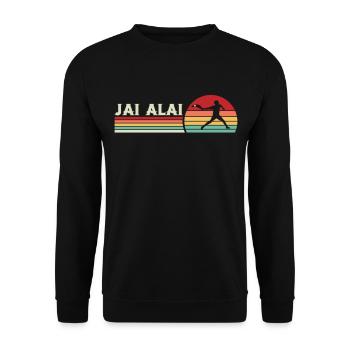 Jai Alai Player Cesta Punta Pelota Cadeau - Sweat-shirt Unisexe - noir - Devant - Alina (178cm) & Michal (187cm)