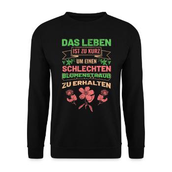 Floristin Florist - Unisex Pullover - Schwarz - Vorne - Alina (178cm) & Michal (187cm)