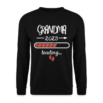 Granny 2023 Loading pregnancy grandmother birth - Unisex Sweatshirt - black - Front - Alina (178cm) & Michal (187cm)