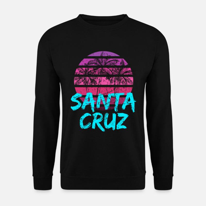 Santa Cruz Florida Sommer Retro 80er Vintage - Unisex Pullover - Schwarz